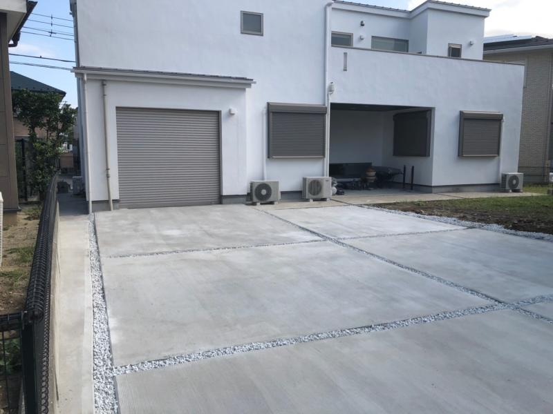 ガレージシャッター新規作成及び土間工事