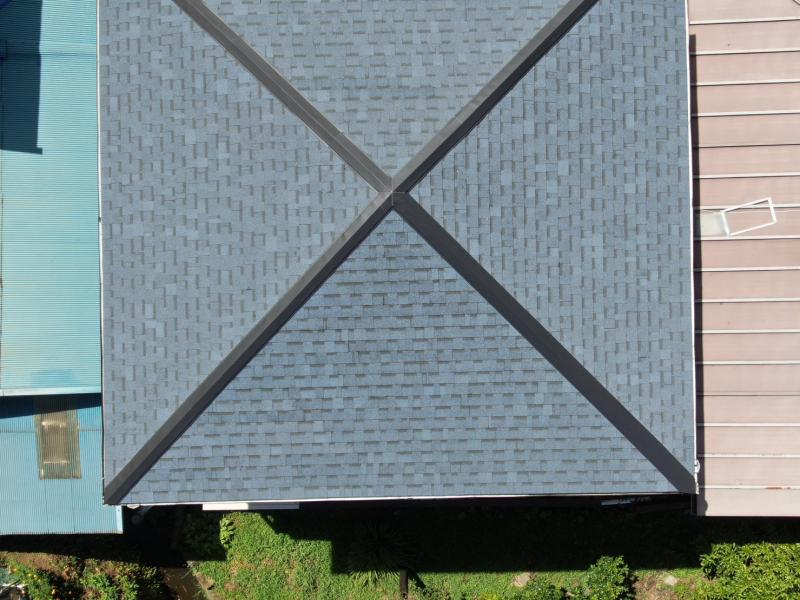 屋根カバ-,下屋根塗装,ウッドデッキ塗装工事